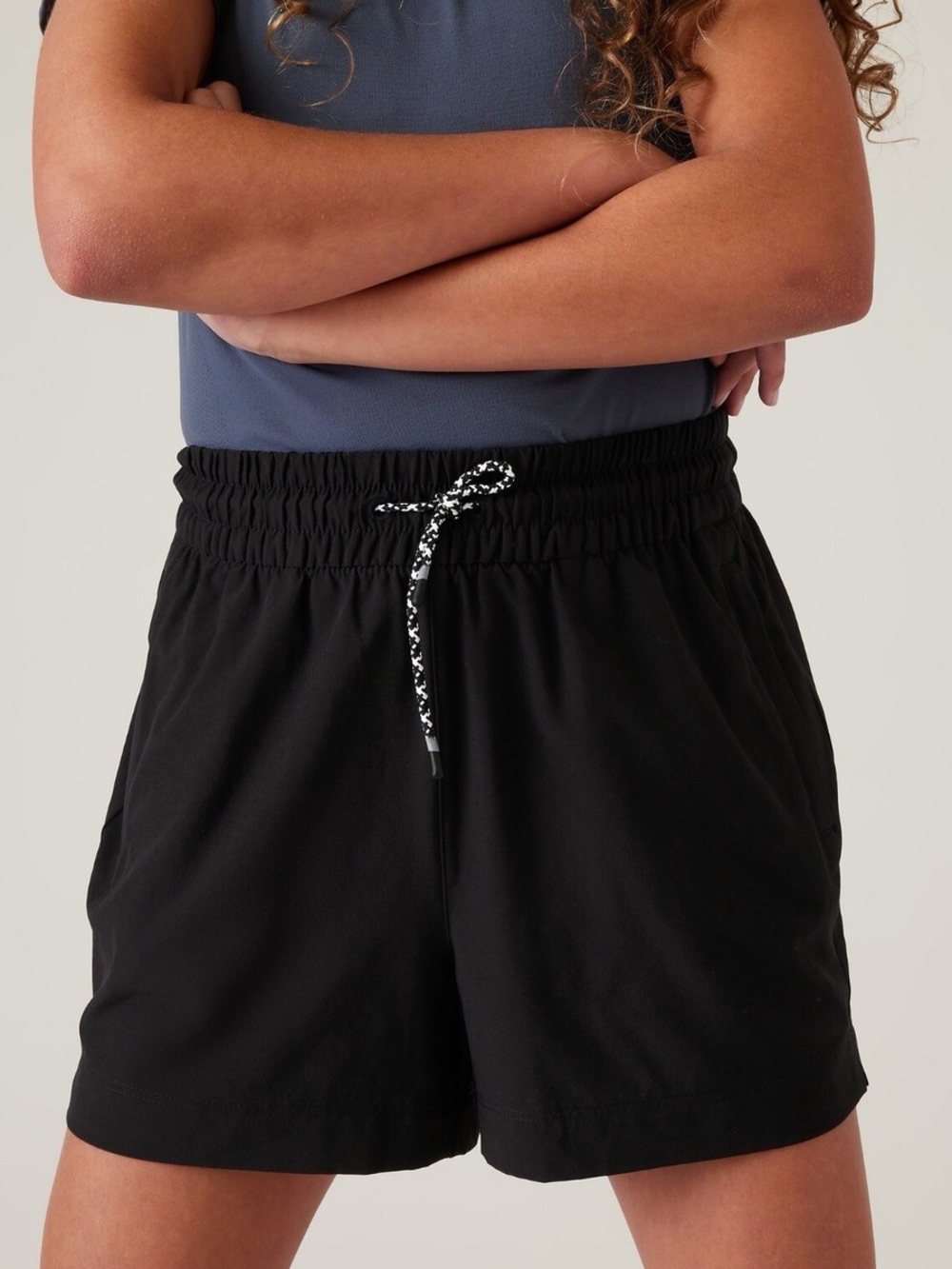 Athleta Girl Play More 3” Black Shorts Size L/12.